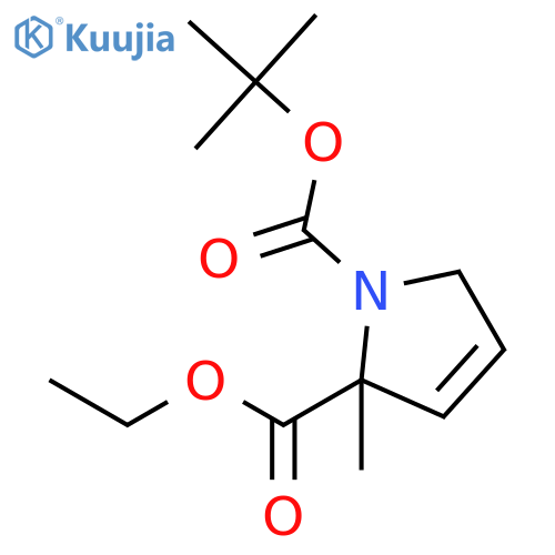 1-tert-butyl 2-ethyl 2-methyl-2,5-dihydro-1H-pyrrole-1,2-dicarboxylate structure