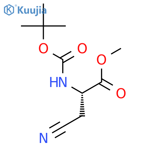 (S)-Methyl 2-((tert-butoxycarbonyl)amino)-3-cyanopropanoate structure
