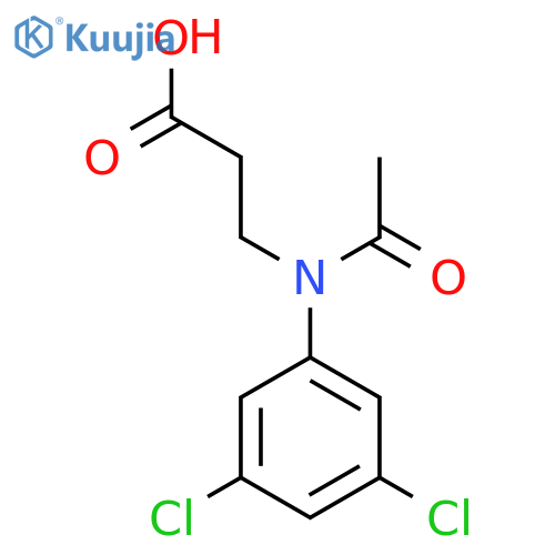 3-[N-(3,5-dichlorophenyl)acetamido]propanoic acid structure