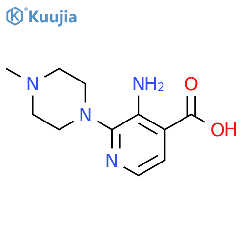 3-amino-2-(4-methylpiperazin-1-yl)pyridine-4-carboxylic acid structure