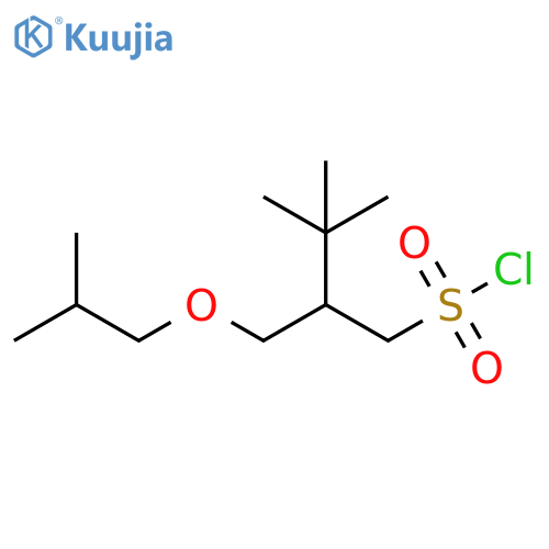 3,3-dimethyl-2-(2-methylpropoxy)methylbutane-1-sulfonyl chloride structure