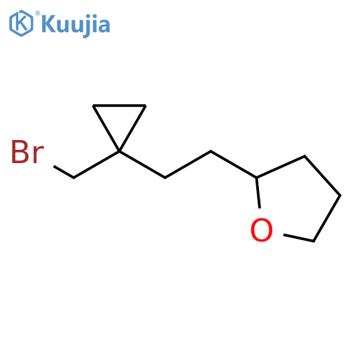 Furan, 2-[2-[1-(bromomethyl)cyclopropyl]ethyl]tetrahydro- structure