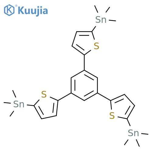Stannane, 1,1',1''-(1,3,5-benzenetriyltri-5,2-thiophenediyl)tris[1,1,1-trimethyl- structure