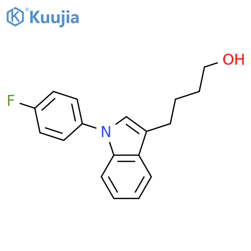 1H-Indole-3-butanol, 1-(4-fluorophenyl)- structure