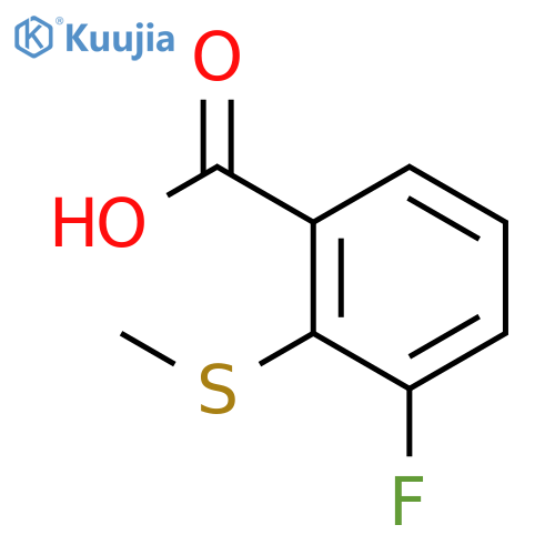 3-fluoro-2-(methylsulfanyl)benzoic acid structure