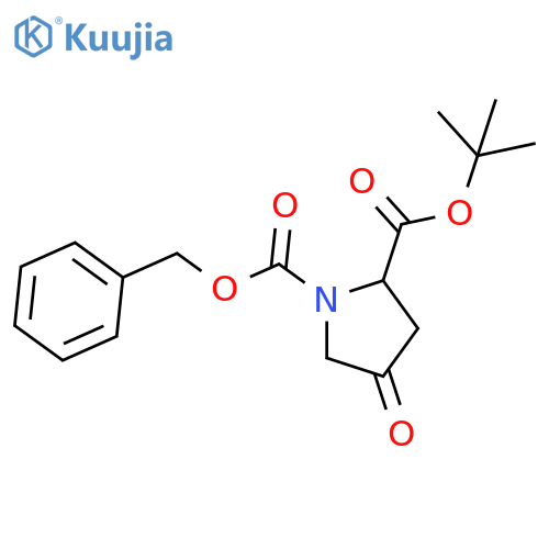 1,2-Pyrrolidinedicarboxylic acid, 4-oxo-, 2-(1,1-dimethylethyl)1-(phenylmethyl) ester, (2S)- structure