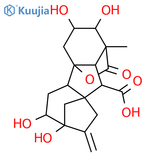 Gibbane-1,10-dicarboxylicacid, 2,3,4a,6,7-pentahydroxy-1-methyl-8-methylene-, 1,4a-lactone, (1a,2b,3b,4aa,4bb,6a,10b)- (9CI) structure