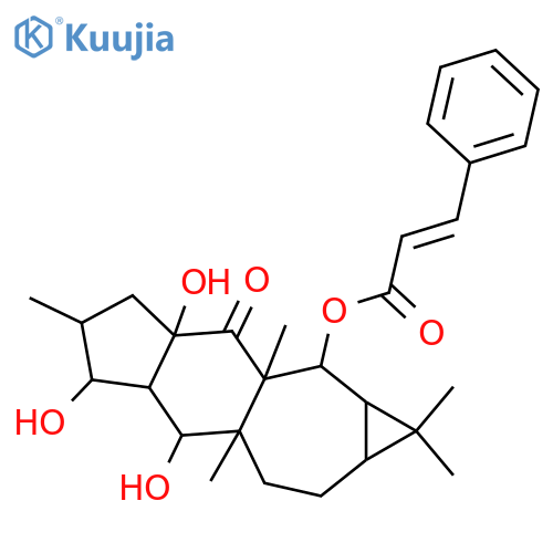 6,13-Cyclo-3,5,12,15-tetrahydroxy-14-lathyrone; (2β,3β,5α,6α,12α,13α,15β)-form, 12-Cinnamoyl structure