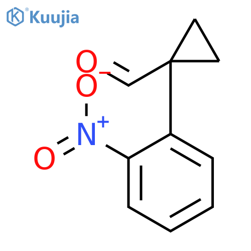 1-(2-nitrophenyl)cyclopropane-1-carbaldehyde structure
