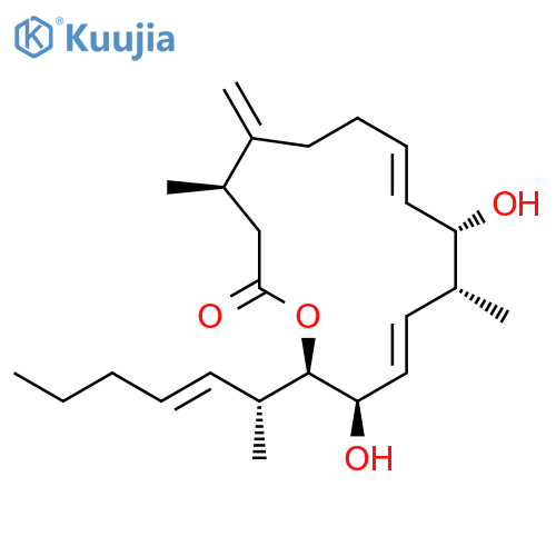 Oxacyclopentadeca-8,12-dien-2-one,10,14-dihydroxy-4,11-dimethyl-5-methylene-15-[(1R,2E)-1-methyl-2-hexen-1-yl]-,(4R,8E,10S,11R,12E,14R,15R)- structure