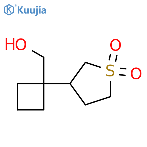 3-1-(hydroxymethyl)cyclobutyl-1lambda6-thiolane-1,1-dione structure