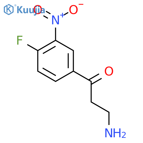 3-amino-1-(4-fluoro-3-nitrophenyl)propan-1-one structure