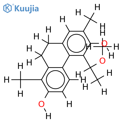 1'-Me ether-9,10-Dihydro-2,6-dihydroxy-5-(1-hydroxyethyl)-1,7-dimethylphenanthrene structure