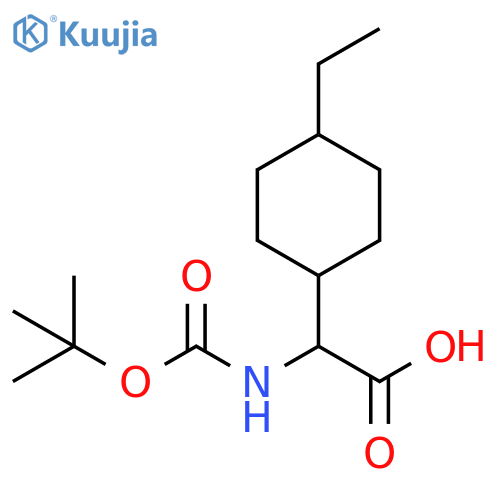 2-{(tert-butoxy)carbonylamino}-2-(4-ethylcyclohexyl)acetic acid structure