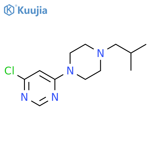 4-chloro-6-(4-isobutylpiperazin-1-yl)pyrimidine structure