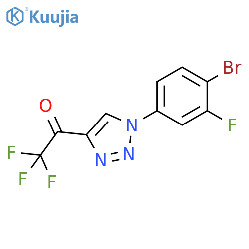 Ethanone, 1-[1-(4-bromo-3-fluorophenyl)-1H-1,2,3-triazol-4-yl]-2,2,2-trifluoro- structure