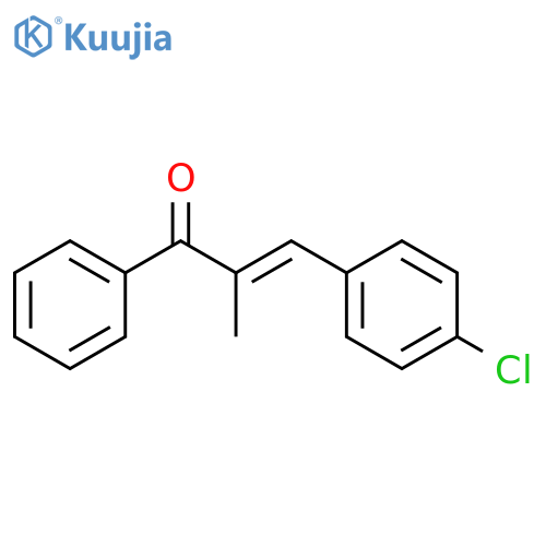 (2E)-3-(4-chlorophenyl)-2-methyl-1-phenylprop-2-en-1-one structure