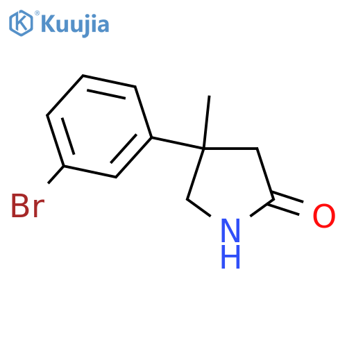 4-(3-Bromophenyl)-4-methylpyrrolidin-2-one structure
