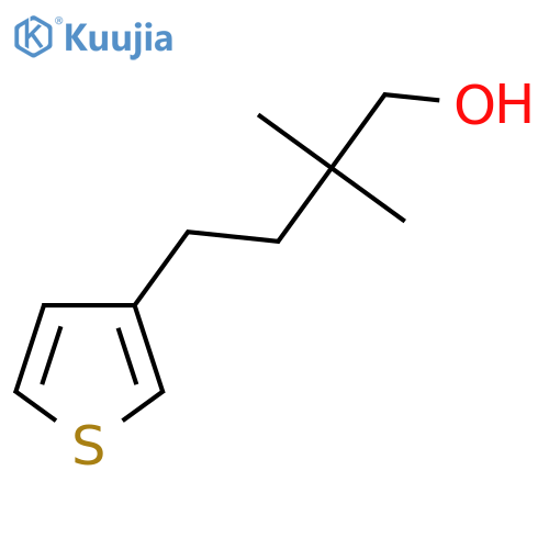 2,2-dimethyl-4-(thiophen-3-yl)butan-1-ol structure