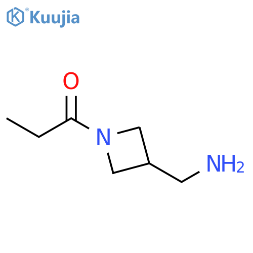 1-Propanone, 1-[3-(aminomethyl)-1-azetidinyl]- structure