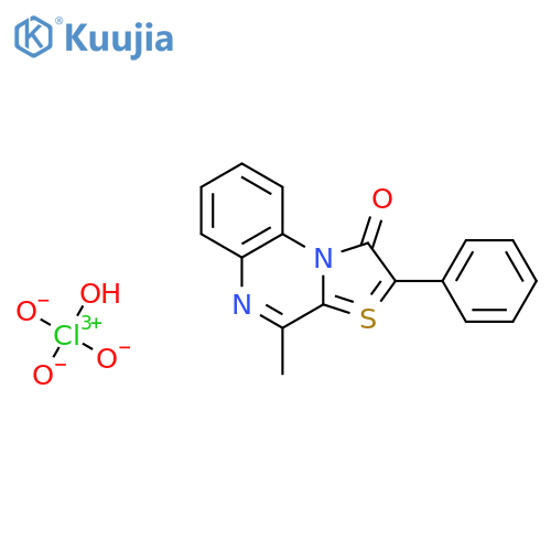 perchloric acid 4-methyl-2-phenyl-10-1,3thiazolo3,2-aquinoxalin-10-ylium-1-olate structure