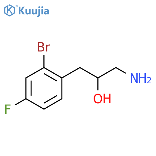 1-amino-3-(2-bromo-4-fluorophenyl)propan-2-ol structure