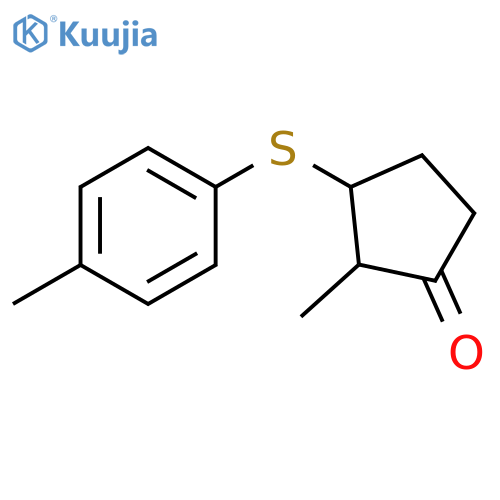 Cyclopentanone, 2-methyl-3-[(4-methylphenyl)thio]- structure