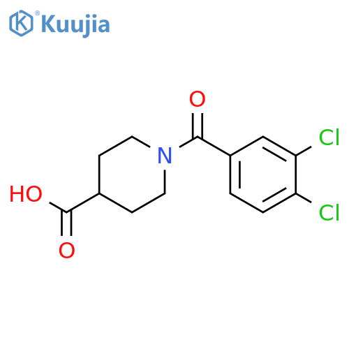 1-(3,4-dichlorobenzoyl)piperidine-4-carboxylic acid structure