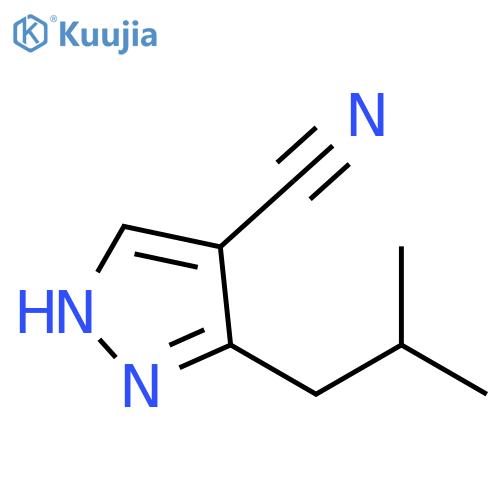 3-isobutyl-1H-pyrazole-4-carbonitrile structure