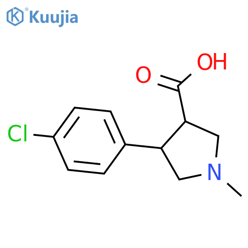 4-(4-Chlorophenyl)-1-methylpyrrolidine-3-carboxylic acid structure