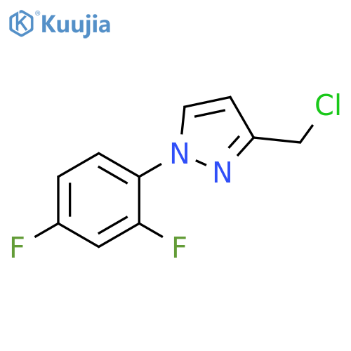 3-(chloromethyl)-1-(2,4-difluorophenyl)-1H-pyrazole structure