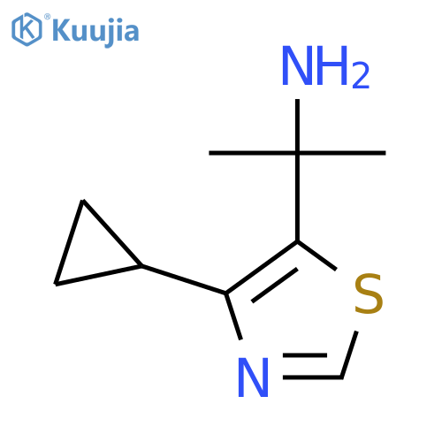 2-(4-cyclopropyl-1,3-thiazol-5-yl)propan-2-amine structure