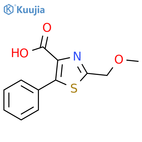 2-(methoxymethyl)-5-phenyl-1,3-thiazole-4-carboxylic acid structure