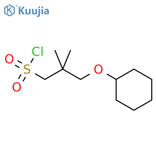 3-(cyclohexyloxy)-2,2-dimethylpropane-1-sulfonyl chloride structure