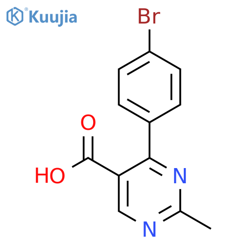 4-(4-Bromophenyl)-2-methylpyrimidine-5-carboxylic acid structure
