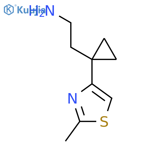 2-1-(2-methyl-1,3-thiazol-4-yl)cyclopropylethan-1-amine structure