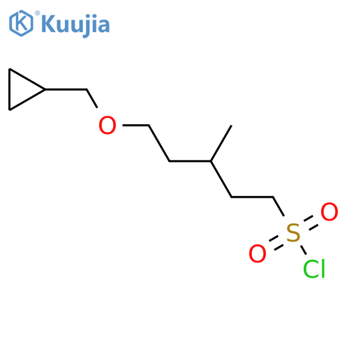 5-(cyclopropylmethoxy)-3-methylpentane-1-sulfonyl chloride structure