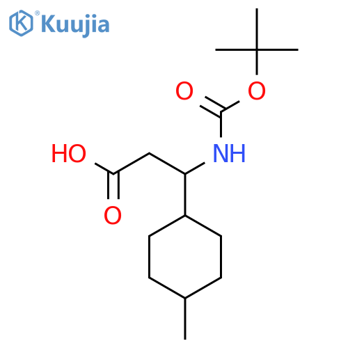 3-{(tert-butoxy)carbonylamino}-3-(4-methylcyclohexyl)propanoic acid structure