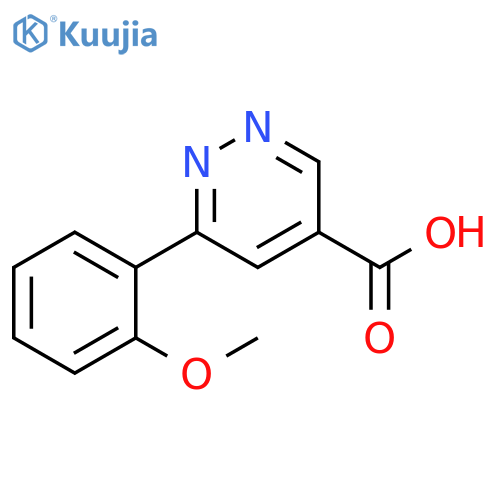 6-(2-methoxyphenyl)pyridazine-4-carboxylic acid structure