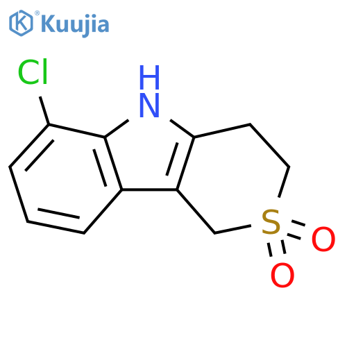 6-Chloro-1,3,4,5-tetrahydrothiopyrano[4,3-b]indole 2,2-dioxide structure