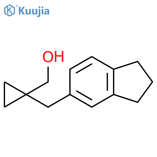 {1-(2,3-dihydro-1H-inden-5-yl)methylcyclopropyl}methanol structure