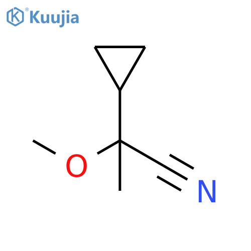 2-cyclopropyl-2-methoxypropanenitrile structure
