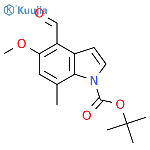 Tert-Butyl 4-formyl-5-methoxy-7-methyl-1H-indole-1-carboxylate structure