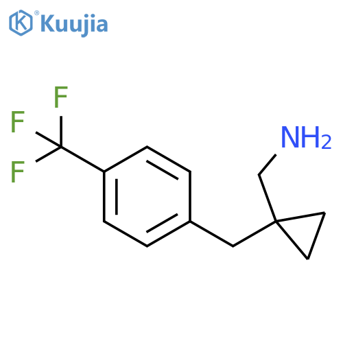 (1-{4-(trifluoromethyl)phenylmethyl}cyclopropyl)methanamine structure