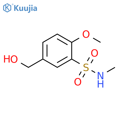 Benzenesulfonamide, 5-(hydroxymethyl)-2-methoxy-N-methyl- structure
