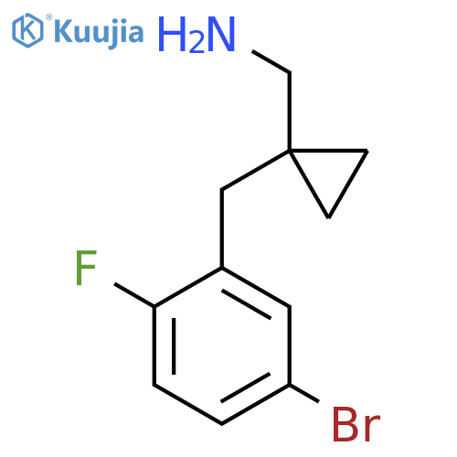 {1-(5-bromo-2-fluorophenyl)methylcyclopropyl}methanamine structure