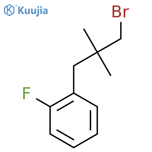 1-(3-Bromo-2,2-dimethylpropyl)-2-fluorobenzene structure
