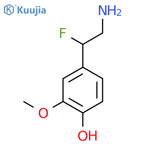 4-(2-amino-1-fluoroethyl)-2-methoxyphenol structure