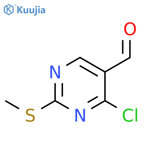 4-Chloro-2-(methylthio)pyrimidine-5-carbaldehyde structure