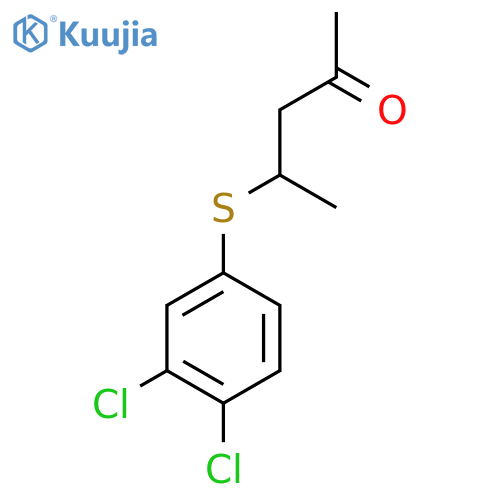 4-(3,4-Dichlorophenyl)sulfanylpentan-2-one structure